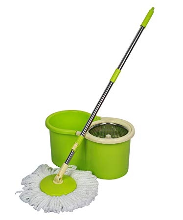 Elegant Spin Mop Green with 1 Extra Refill